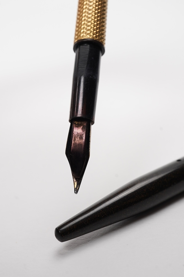 Waterman eyedroppers (2 no.) no's 402, and 0322 and another similar eyedropper, all with repairs